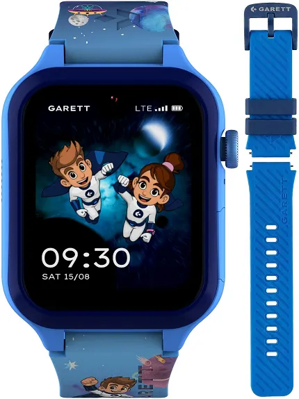 Garett 5904238487273 Garett Smartwatch Garett Kids Essa 2 AI 4G Niebieski + Pasek - zdjęcie 1