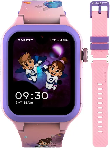 Garett 5904238487280 Garett Smartwatch Garett Kids Essa 2 AI 4G Różowy + Pasek - zdjęcie 1