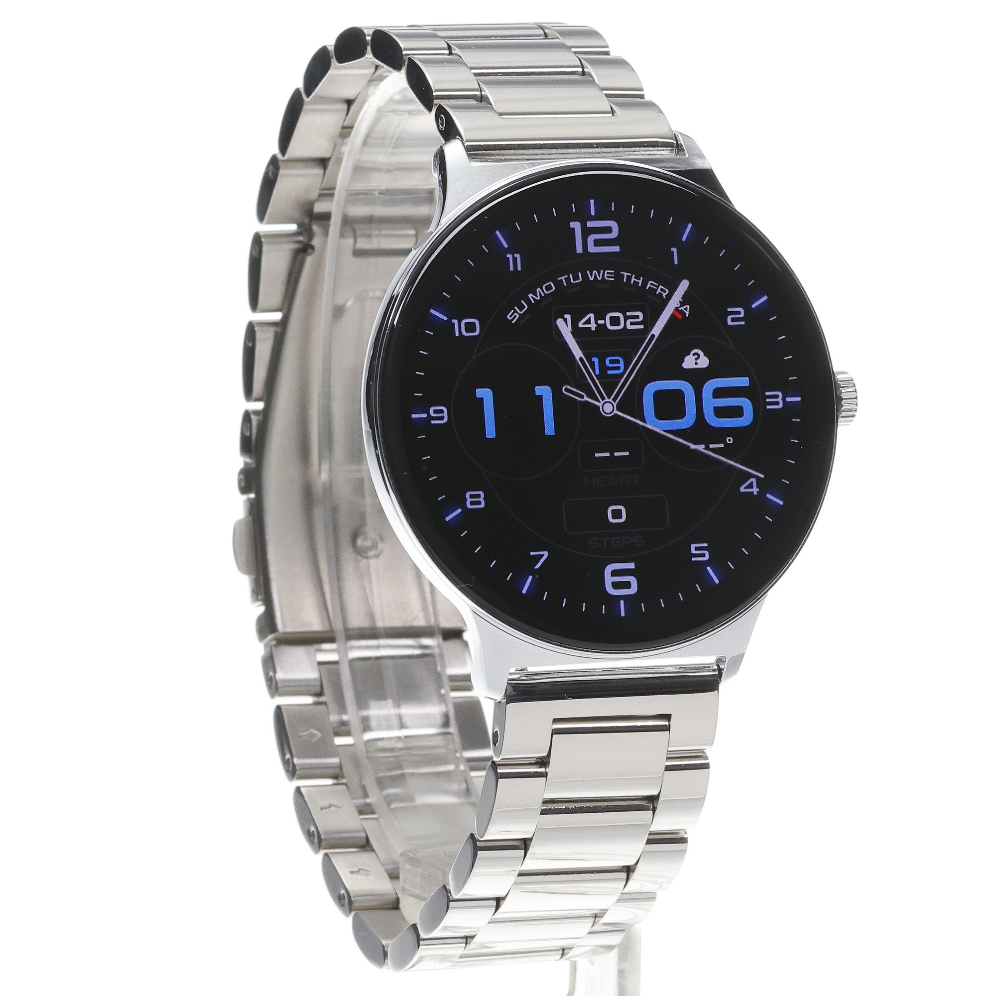 Garett 5904238487556 Garett Smartwatch Garett Quantum Srebrny bransoleta