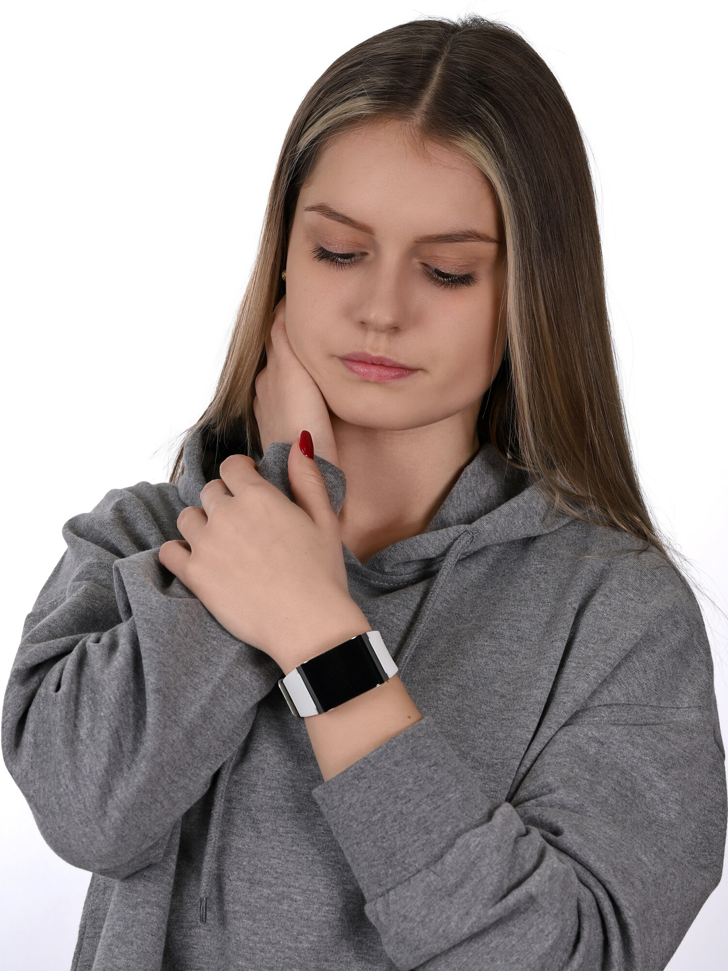 Garett 5906395193899 Damskie Smartwatch Garett Sport 11 Biały zegarek damski sportowy z tworzywa sztucznego