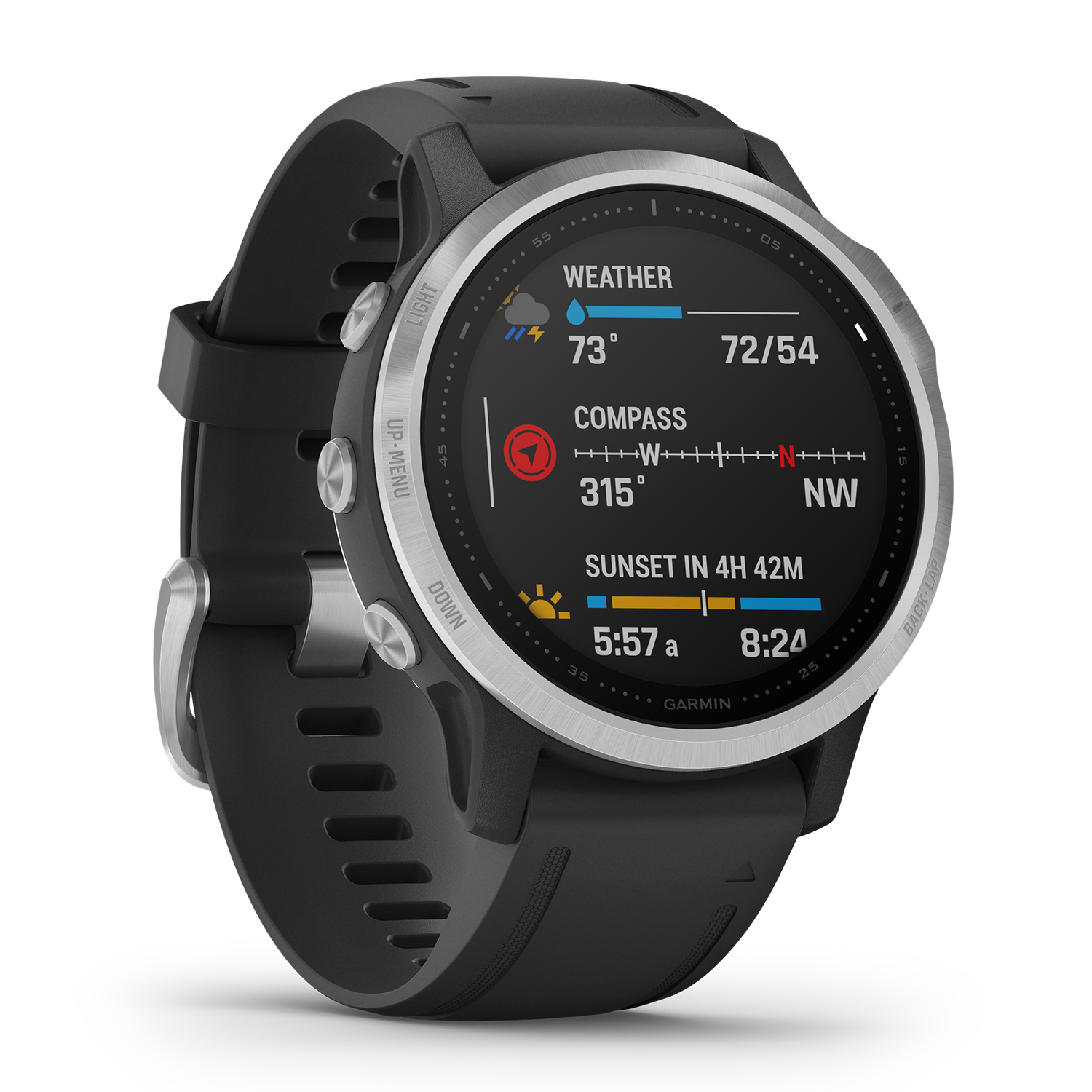 Garmin 010-02159-01 zegarek czarny sportowy Garmin Fenix pasek - miniatura 5