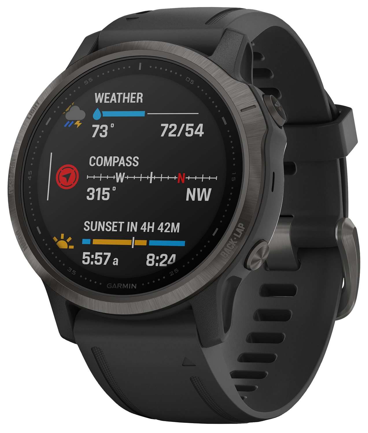 Garmin Fenix 6S Sapphire Szary z powłoką węglową (DLC)  010-02159-25