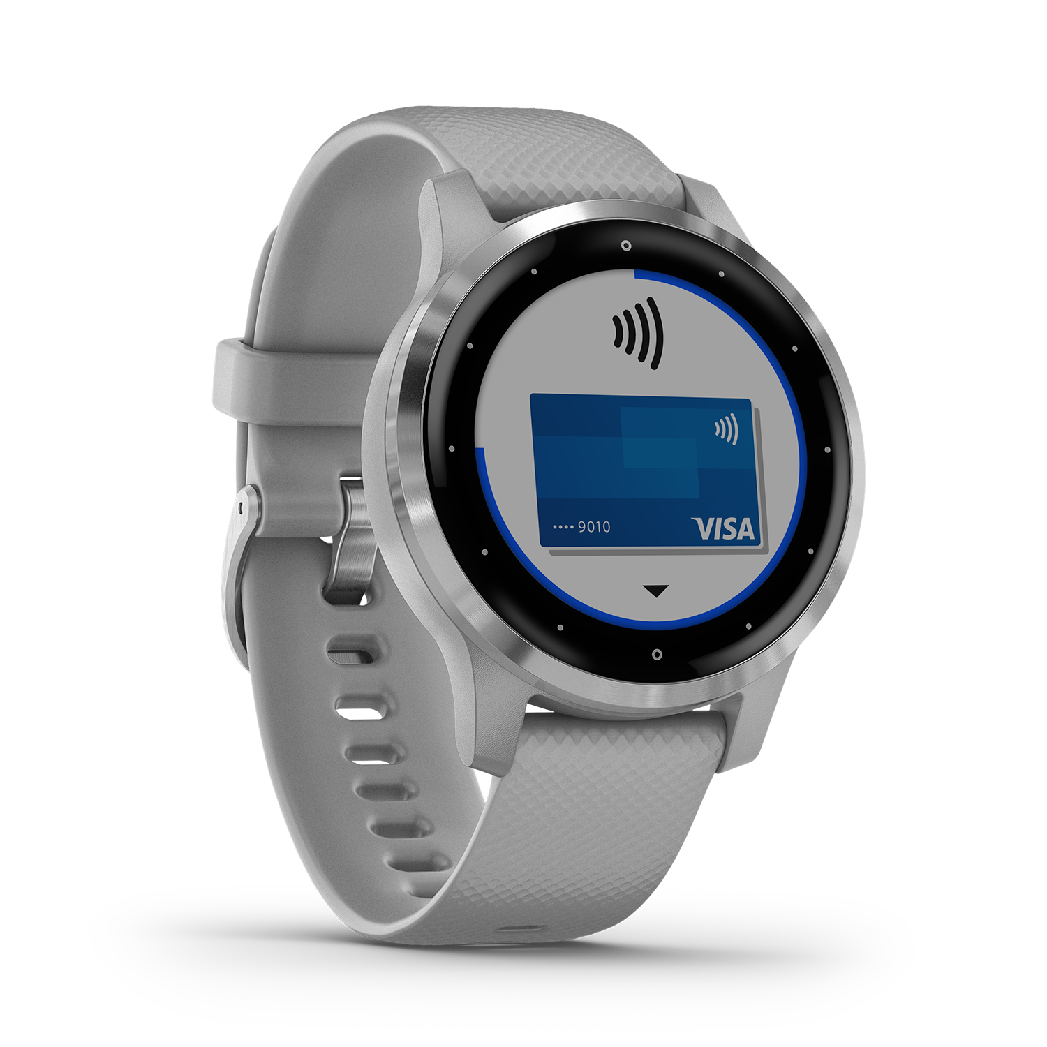 Garmin 010-02172-03 Vivoactive 4S Powder Gray Silver with Powder Gray Silicon zegarek sportowy Garmin Vivoactive - miniatura 4