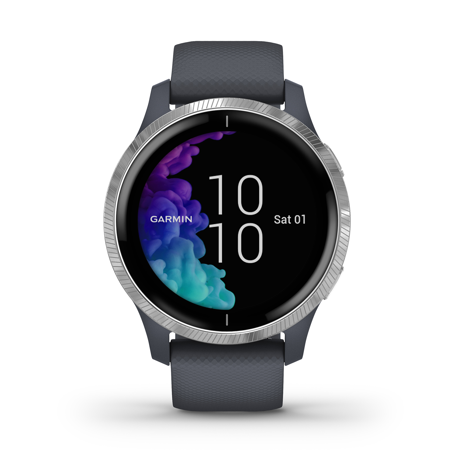 Garmin 010-02173-03 Venu Silver Blue Granite with Blue Granite Silicone Band zegarek sportowy Garmin Venu - miniatura 4
