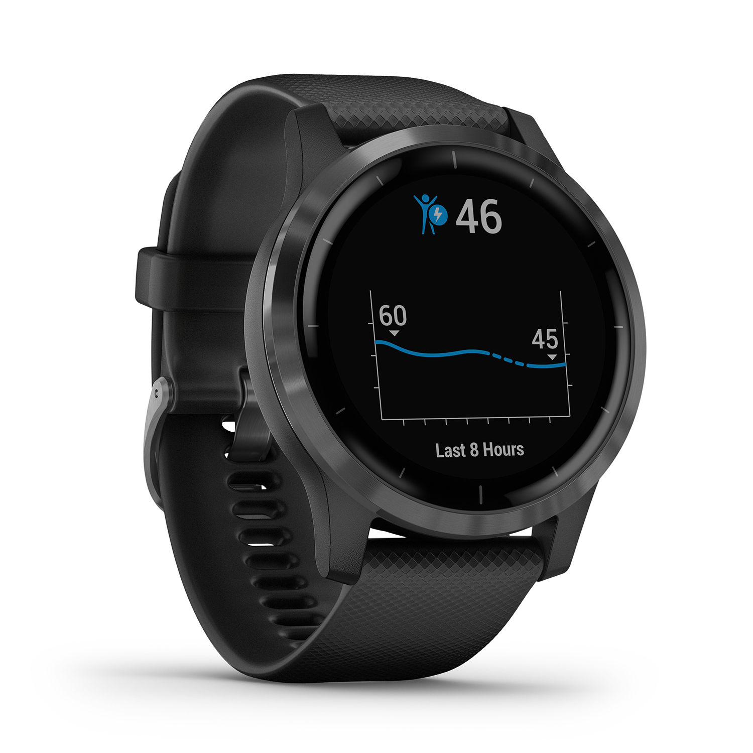 Garmin 010-02174-13 Vivoactive 4 Gunmetal Black with Black Silicone Band zegarek sportowy Garmin