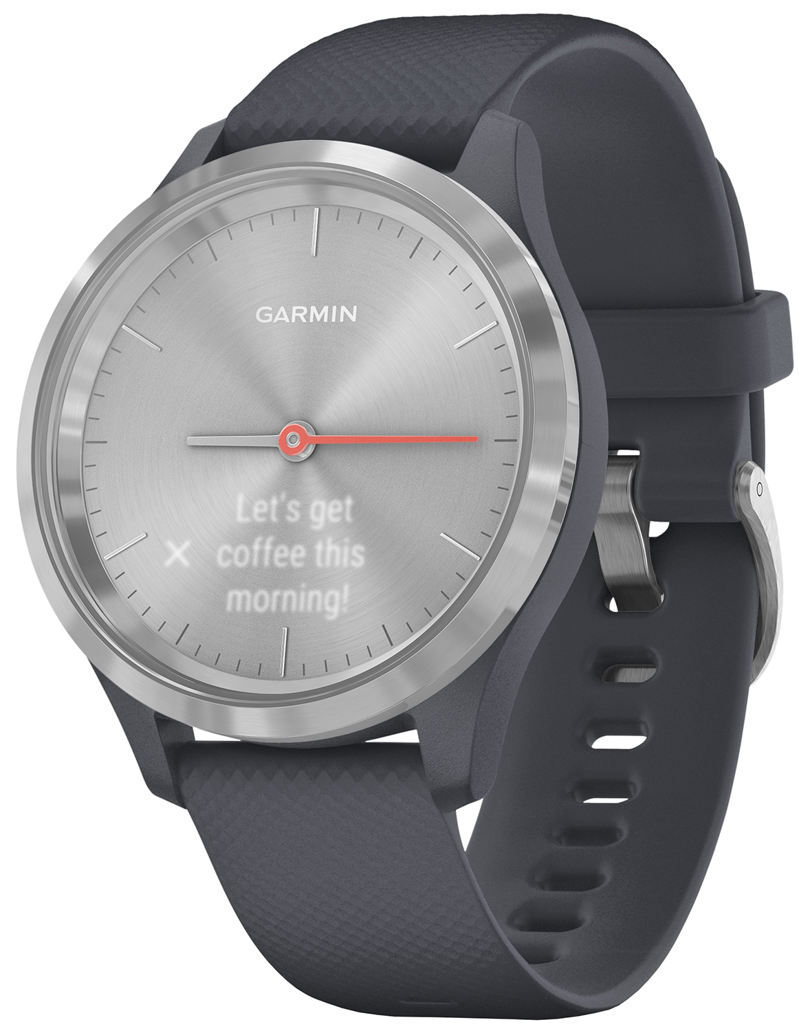 Garmin Vivomove 3S Silver Blue with Blue Silicone Band  010-02238-20