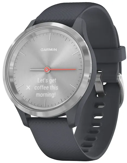 Garmin 010-02238-20 Garmin Vivomove 3S Silver Blue with Blue Silicone Band - zdjęcie 1