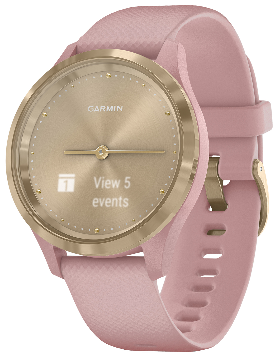 Garmin Vivomove 3S Light Gold Rose with Rose Silicone Band  010-02238-21