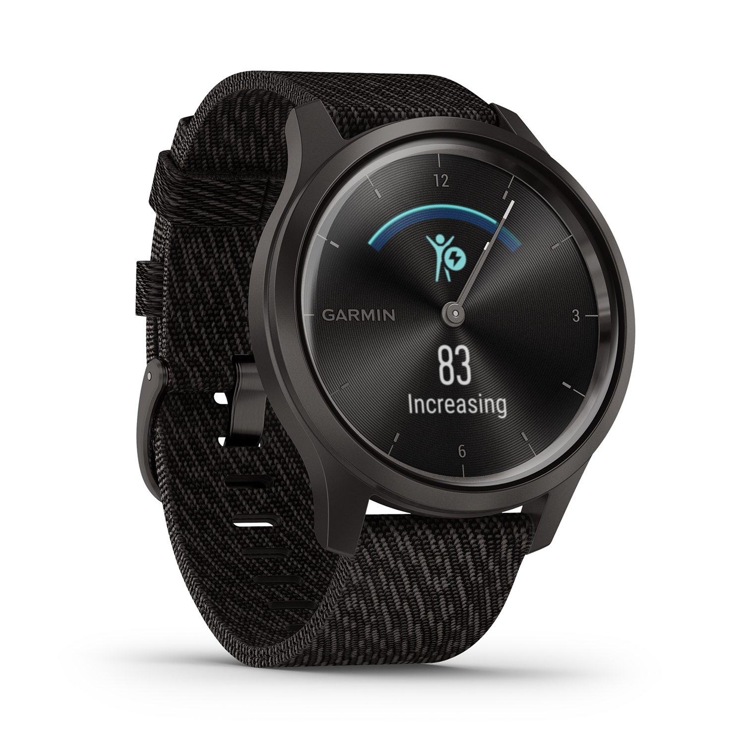 Garmin 010-02240-23 Vivomove Style Gunmetal Dark Gray with Dark Gray Fabric B smartwatch sportowy Garmin Vivomove - miniatura 6