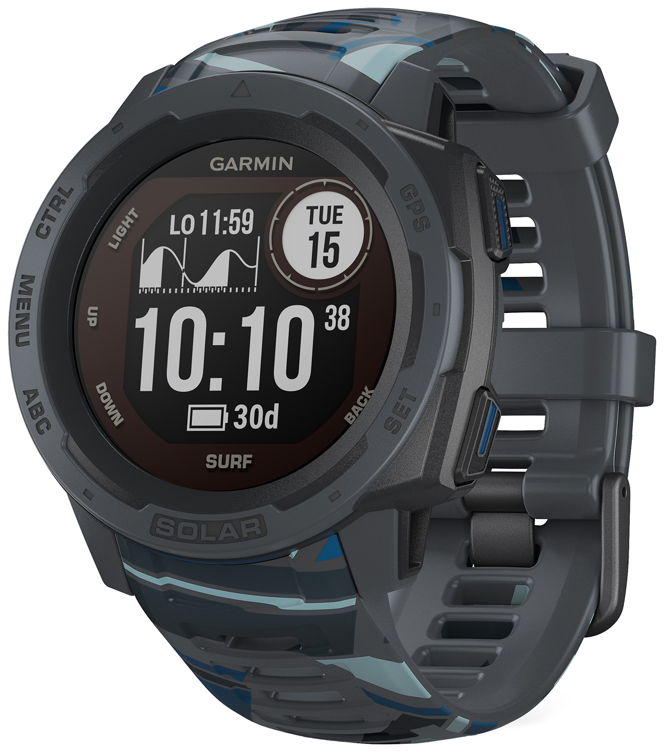 Garmin Instinct SOLAR Surf Edition Pipeline 010-02293-07