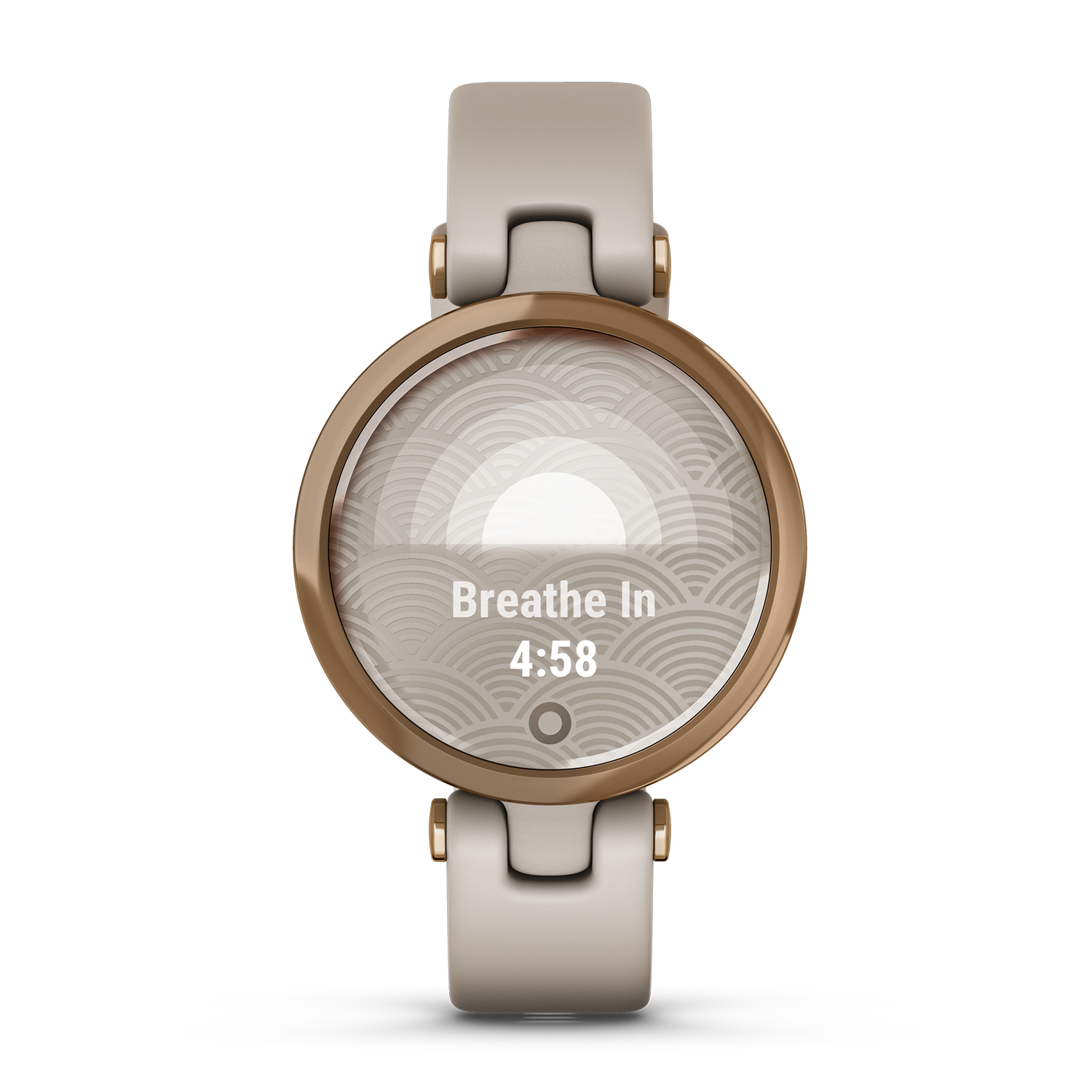 Garmin 010-02384-11 Garmin Lily Lily Sport Rose Gold Bezel with Light Sand Case and Silic zegarek damski sportowy Gorilla Glass