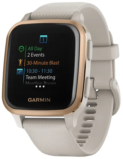 Garmin 010-02426-11 Garmin Venu Sq Music Rose Gold Aluminium Bezel with Light Sand C - zdjęcie 1