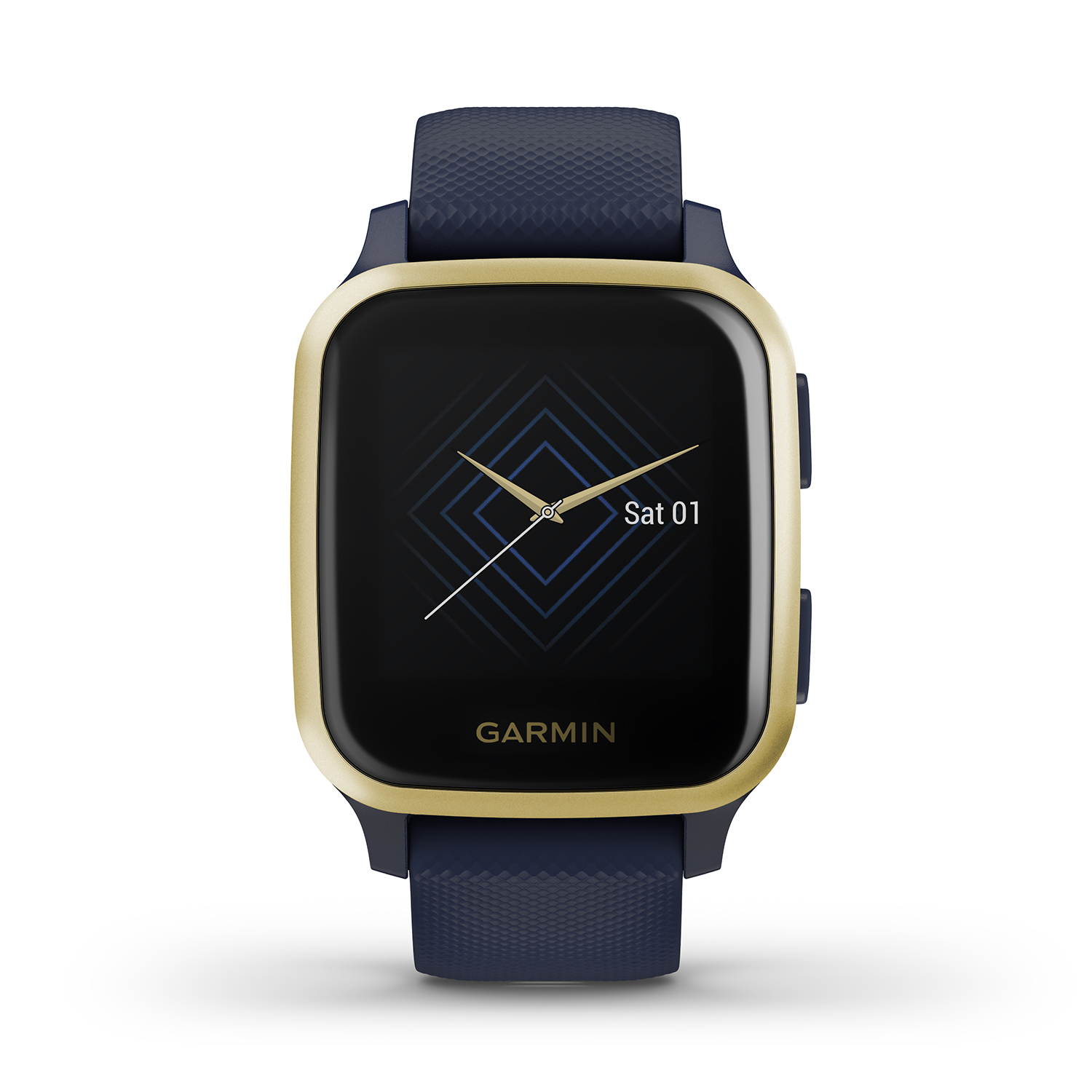Garmin 010-02426-12 Venu Sq Music Light Gold Aluminium Bezel with Navy Case a zegarek sportowy Garmin Venu - miniatura 4