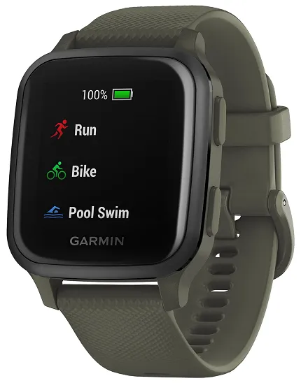 Garmin 010-02426-13 Garmin Venu Venu Sq Music Slate Aluminium Bezel with Moss Case and Si - zdjęcie 1