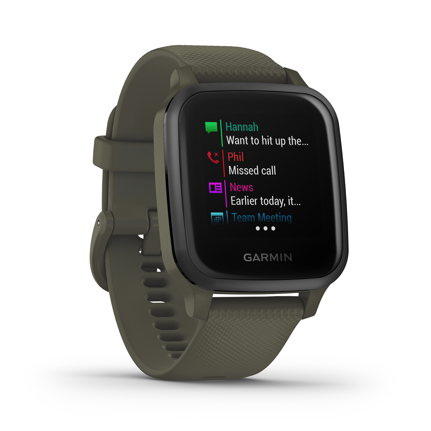 Garmin 010-02426-13 Garmin Venu Venu Sq Music Slate Aluminium Bezel with Moss Case and Si pasek - miniatura 16