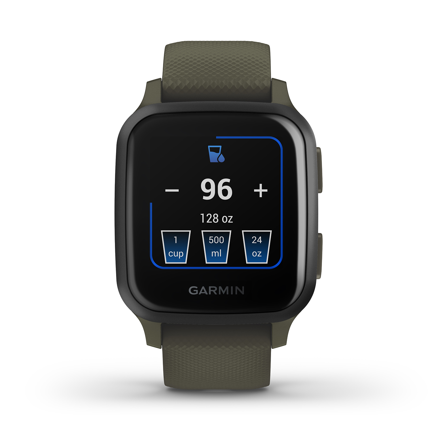 Garmin 010-02426-13 Venu Sq Music Slate Aluminium Bezel with Moss Case and Si Garmin Venu sportowy zegarek zielony - miniatura 9