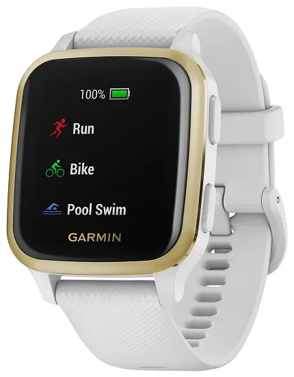 Garmin 010-02427-11 Garmin Venu Venu Sq Light Gold Aluminium Bezel with White Case and Si - zdjęcie 1