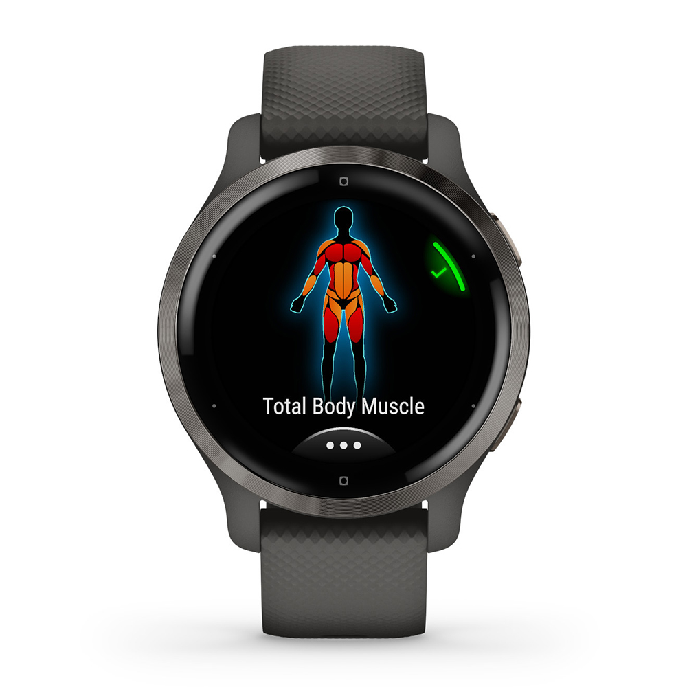 Garmin 010-02429-10 Venu 2S Slate Stainless Steel Bezel with Graphite Case an zegarek sportowy Venu - miniatura 4