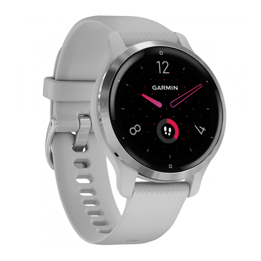 Garmin 010-02429-12 Venu 2S Silver Stainless Steel Bezel with Mist Gray Case Venu sportowy zegarek szary - miniatura 12