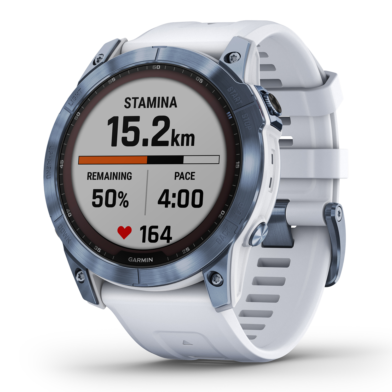 Garmin 010-02541-15 zegarek biały sportowy Garmin Fenix pasek - miniatura 2