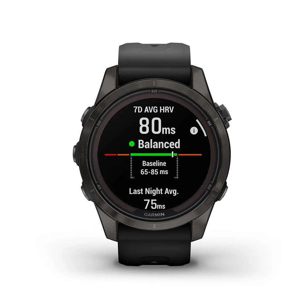Garmin 010-02776-11 Fenix 7S Pro Sapphire Solar - Carbon Gray DLC Titanium zegarek sportowy Fenix - miniatura 4