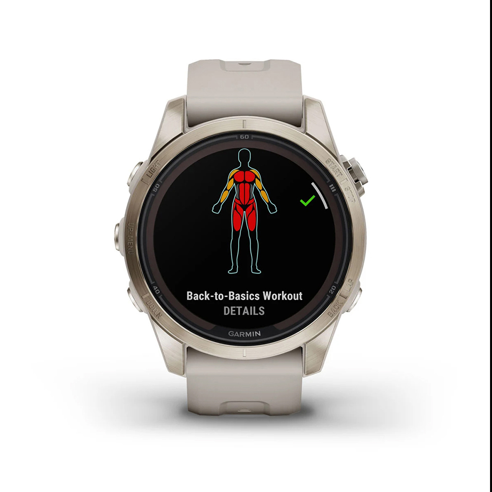 Garmin 010-02776-15 Fenix 7S Pro Sapphire Solar - Soft Gold Fenix sportowy zegarek beżowy - miniatura 8