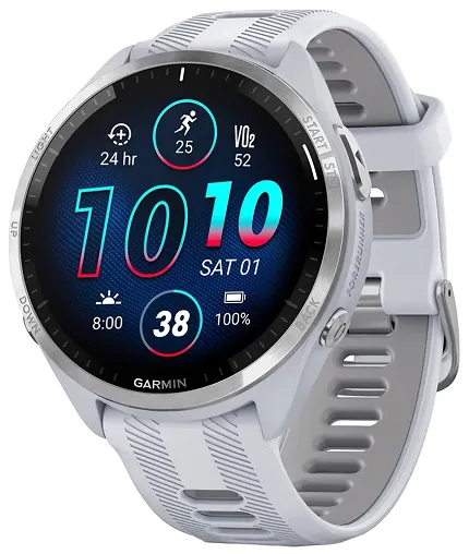 Garmin 010-02809-11 Forerunner Forerunner 965 Titanium Bezel biało-szary - zdjęcie 1