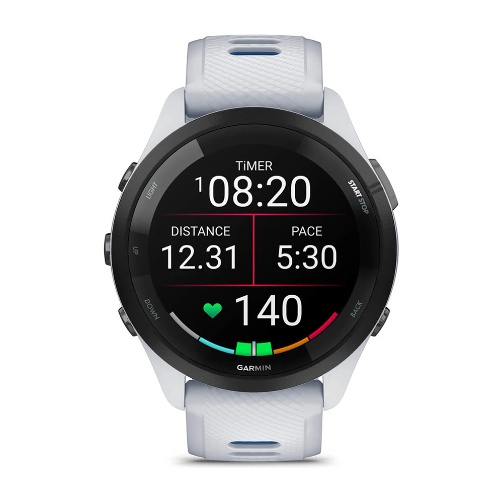 Garmin 010-02810-11 Forerunner 265 Black Bezel with Whitestone Case biało-niebieski zegarek sportowy Forerunner - miniatura 3
