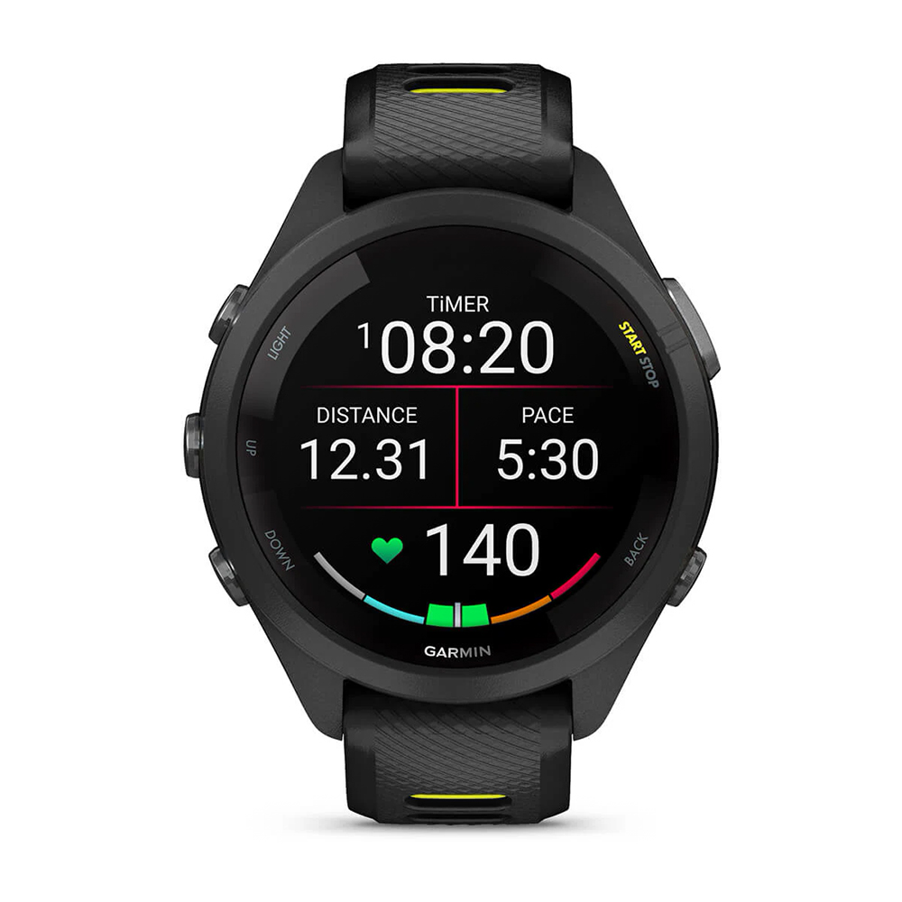 Garmin 010-02810-13 Forerunner 265S Black Bezel and Case czarno-żółty zegarek sportowy Forerunner - miniatura 2