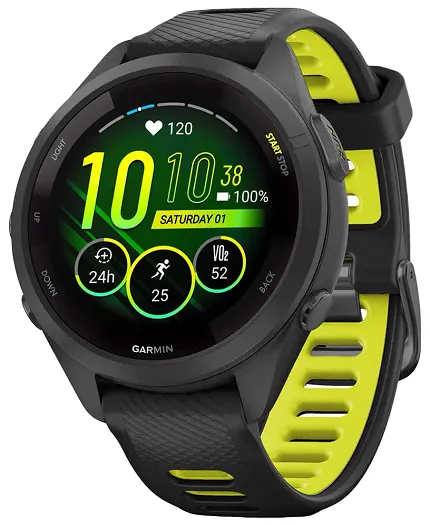 Garmin 010-02810-13 Forerunner Forerunner 265S Black Bezel and Case czarno-żółty - zdjęcie 1