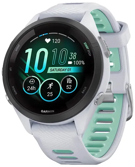Garmin 010-02810-14 Forerunner Forerunner 265S Black Bezel with Whitestone Case biało-miętowy - zdjęcie 1
