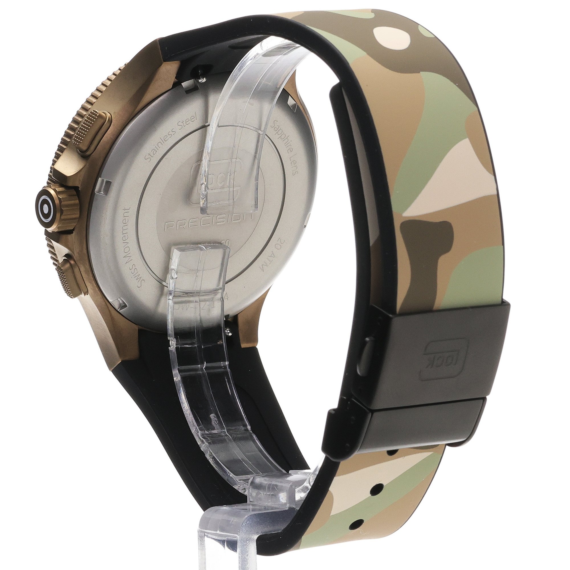 Glock GW-42-1-24-A Swiss - Quartz sportowy zegarek brązowy - miniatura 4