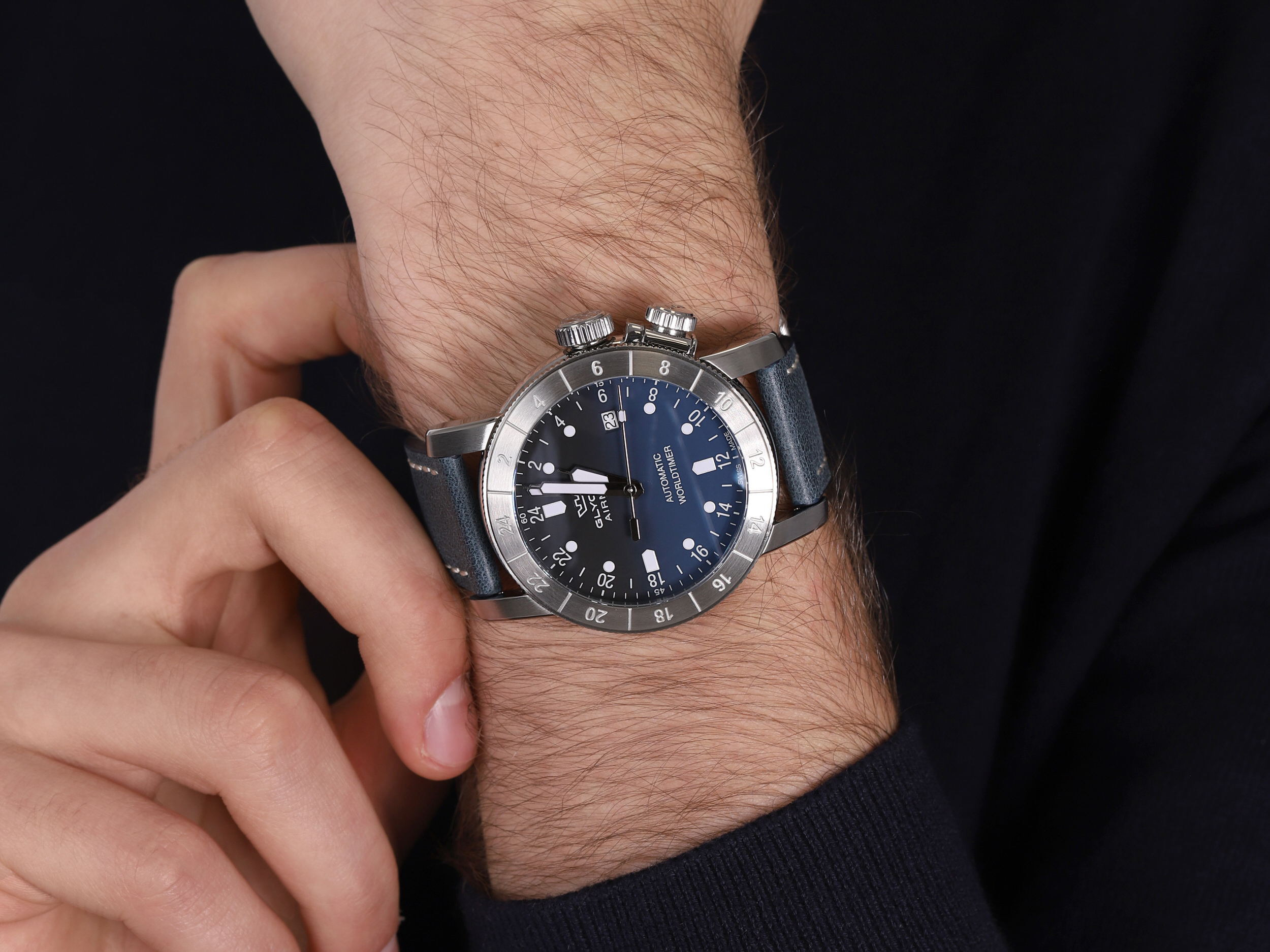 Glycine GL0054 męski zegarek Airman pasek - miniatura 4