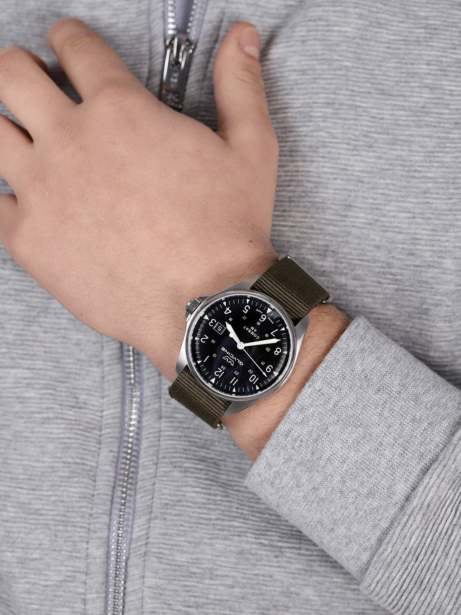 Glycine GL0122 męski zegarek Combat pasek - miniatura 3
