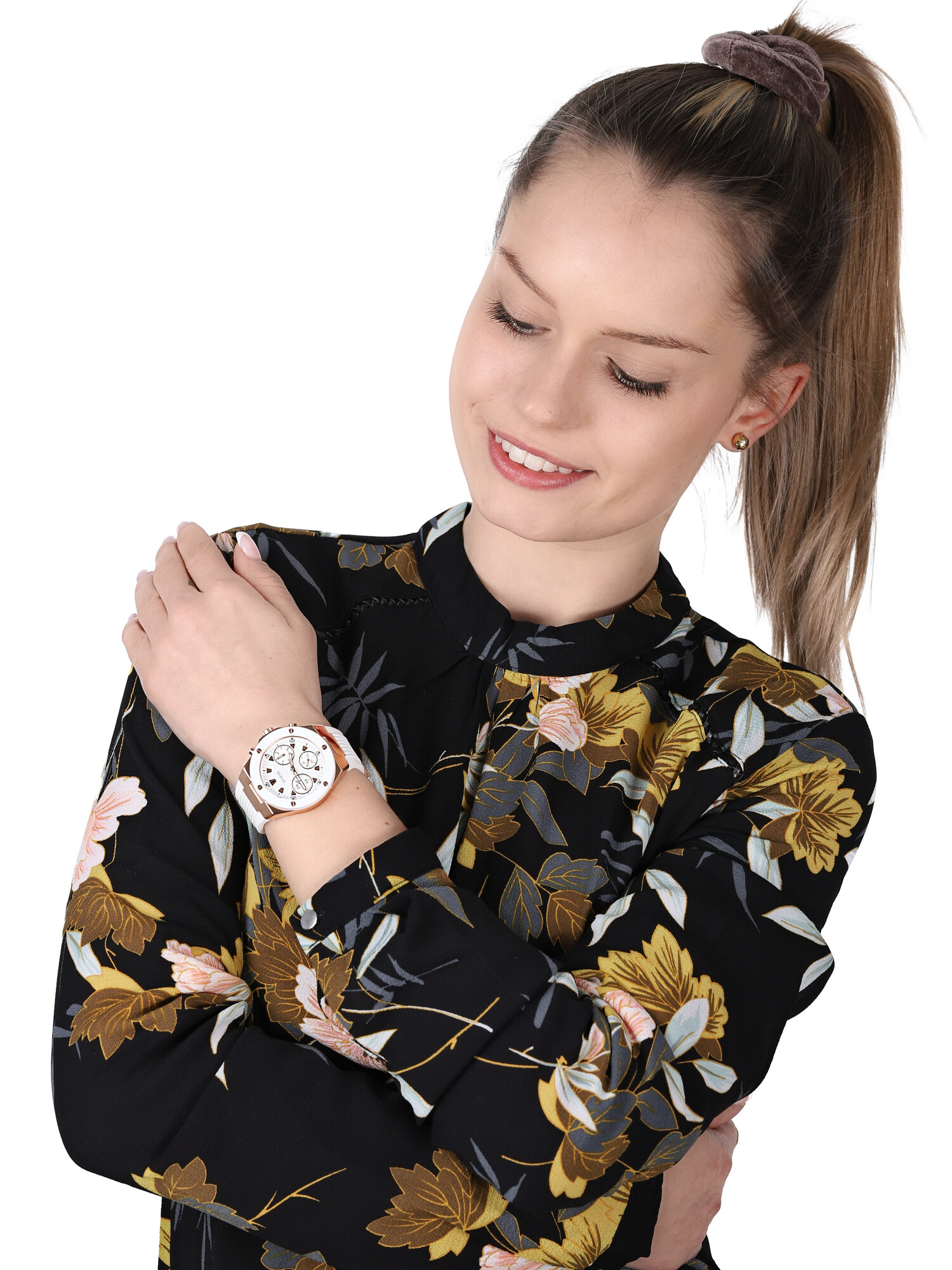 Guess GW0030L3 zegarek damski Pasek różowe złoto