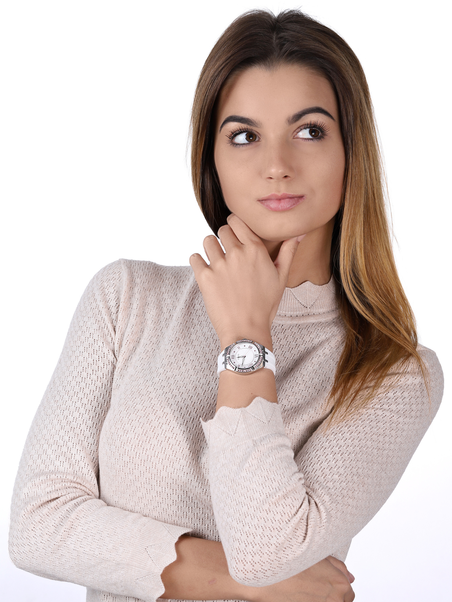 Guess GW0032L1 Pasek SPARKLING PINK zegarek damski klasyczny mineralne - miniatura 2
