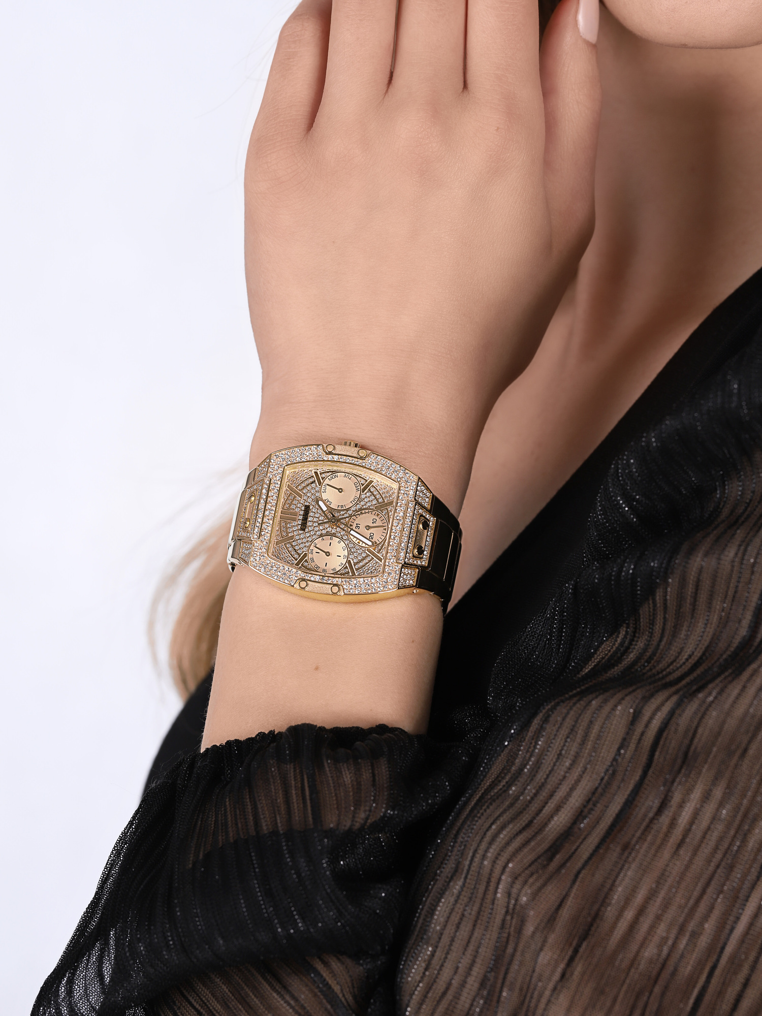 Guess GW0104L2 zegarek złoty klasyczny Bransoleta bransoleta - miniatura 3