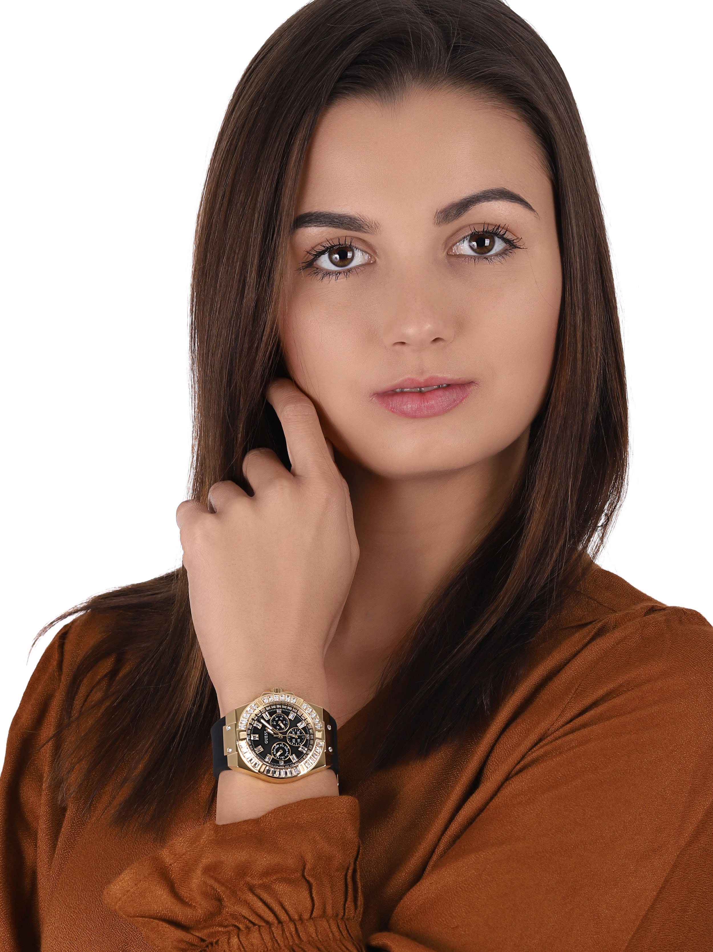 Guess GW0118L1 zegarek złoty klasyczny Bransoleta pasek - miniatura 2