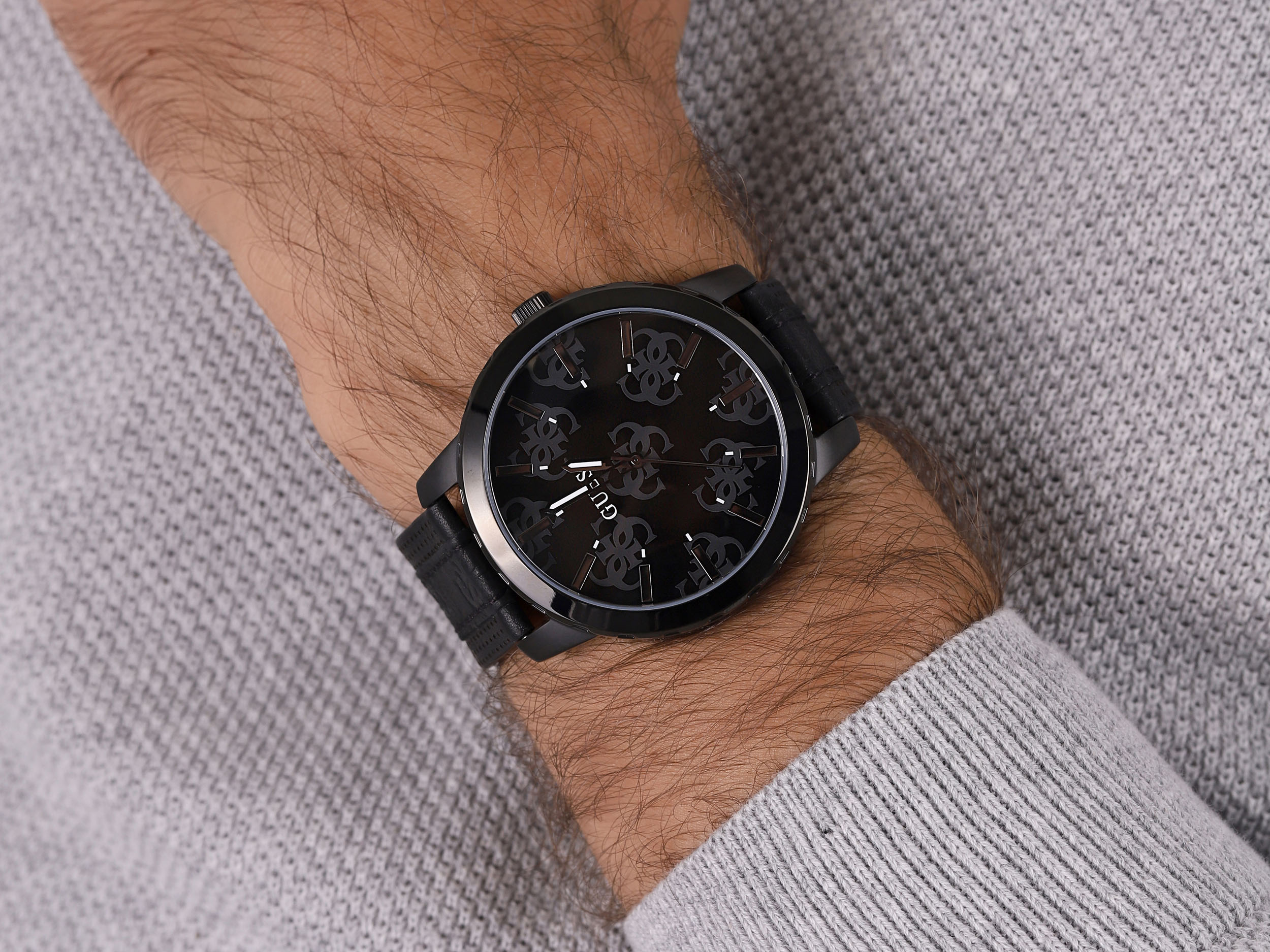 Guess GW0201G2 zegarek czarny klasyczny Pasek pasek - miniatura 4