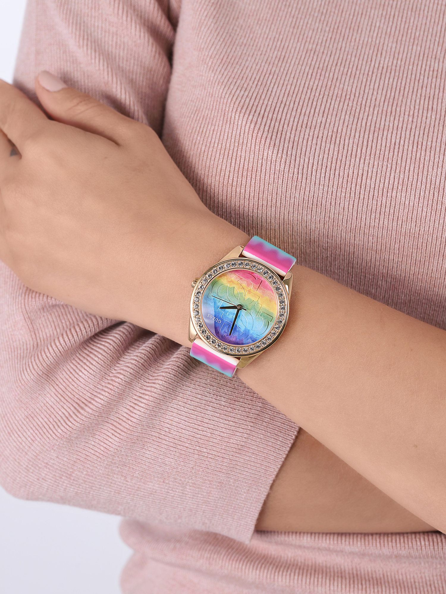 Guess GW0250L1 zegarek złoty fashion/modowy Damskie pasek