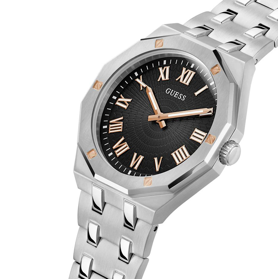 Guess GW0575G1 Asset Męskie klasyczny zegarek srebrny - miniatura 3