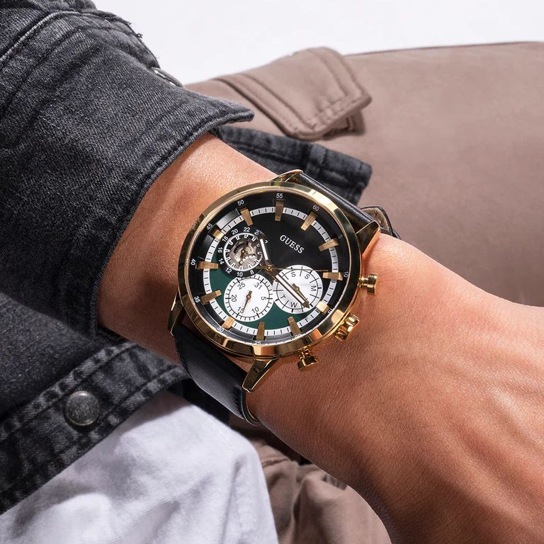 Guess GW0581G2 zegarek złoty klasyczny Męskie pasek - miniatura 8