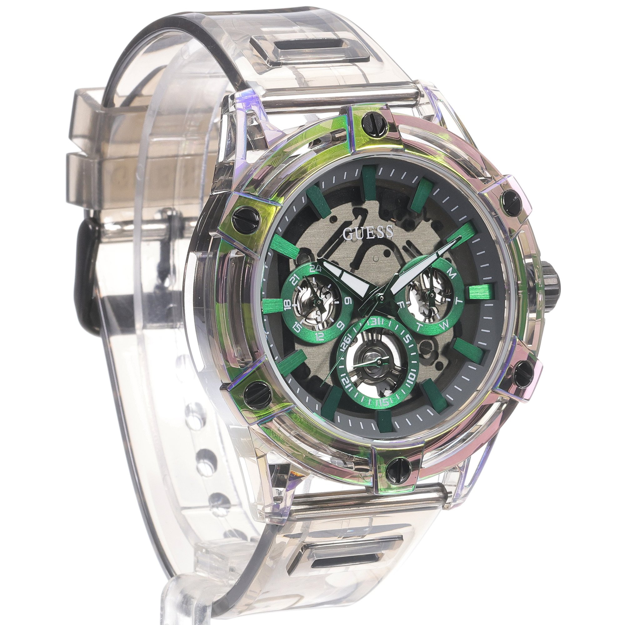 Guess GW0806G5 Męskie fashion-modowy zegarek bezbarwny - miniatura 3