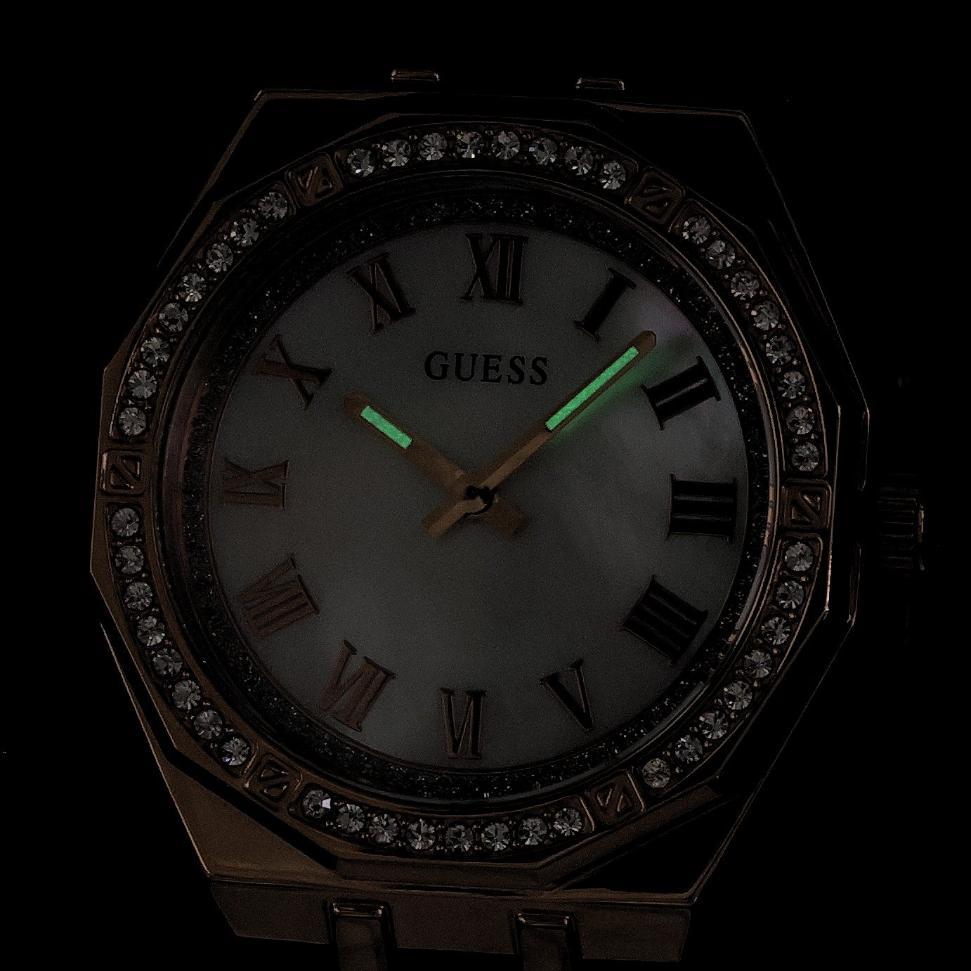 Guess GW0872L3 zegarek różowe złoto fashion-modowy Pasek pasek