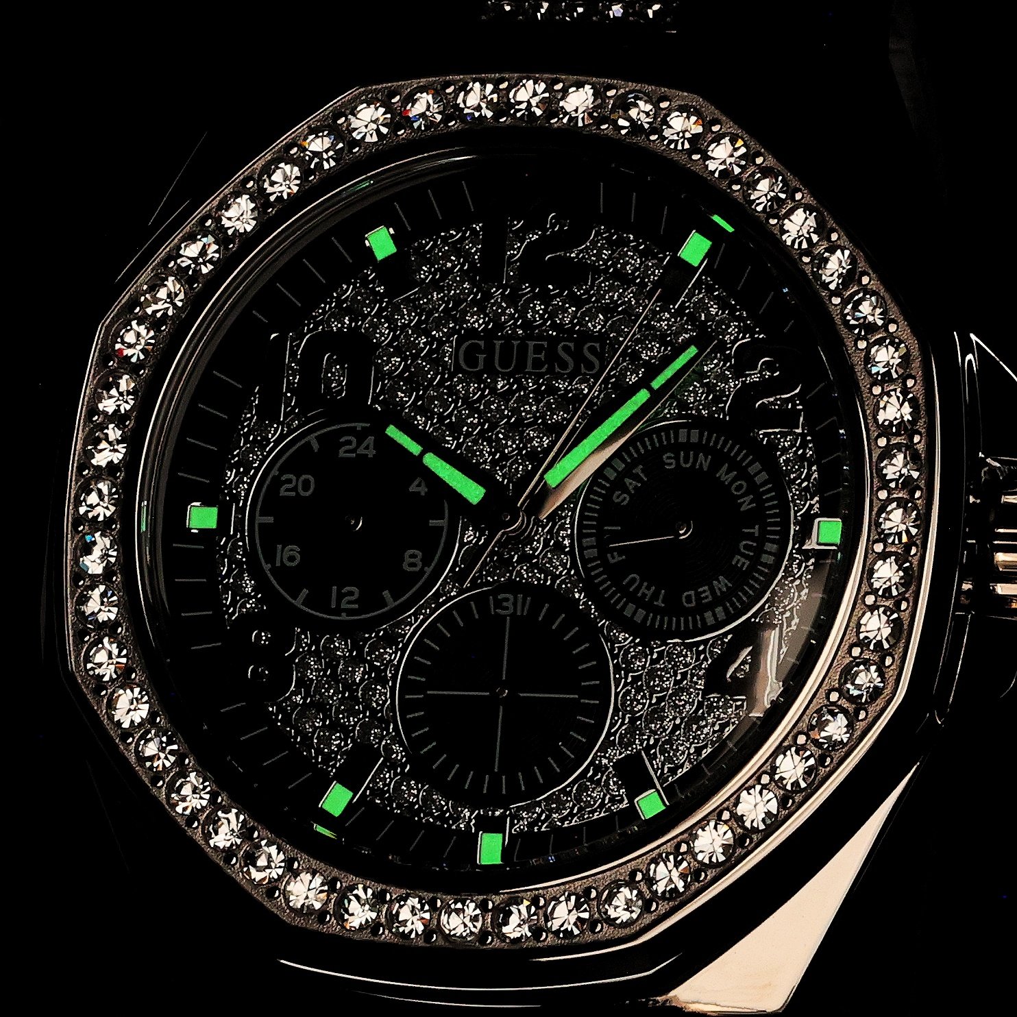 Guess GW1002G1 Empire Męskie fashion-modowy zegarek srebrny