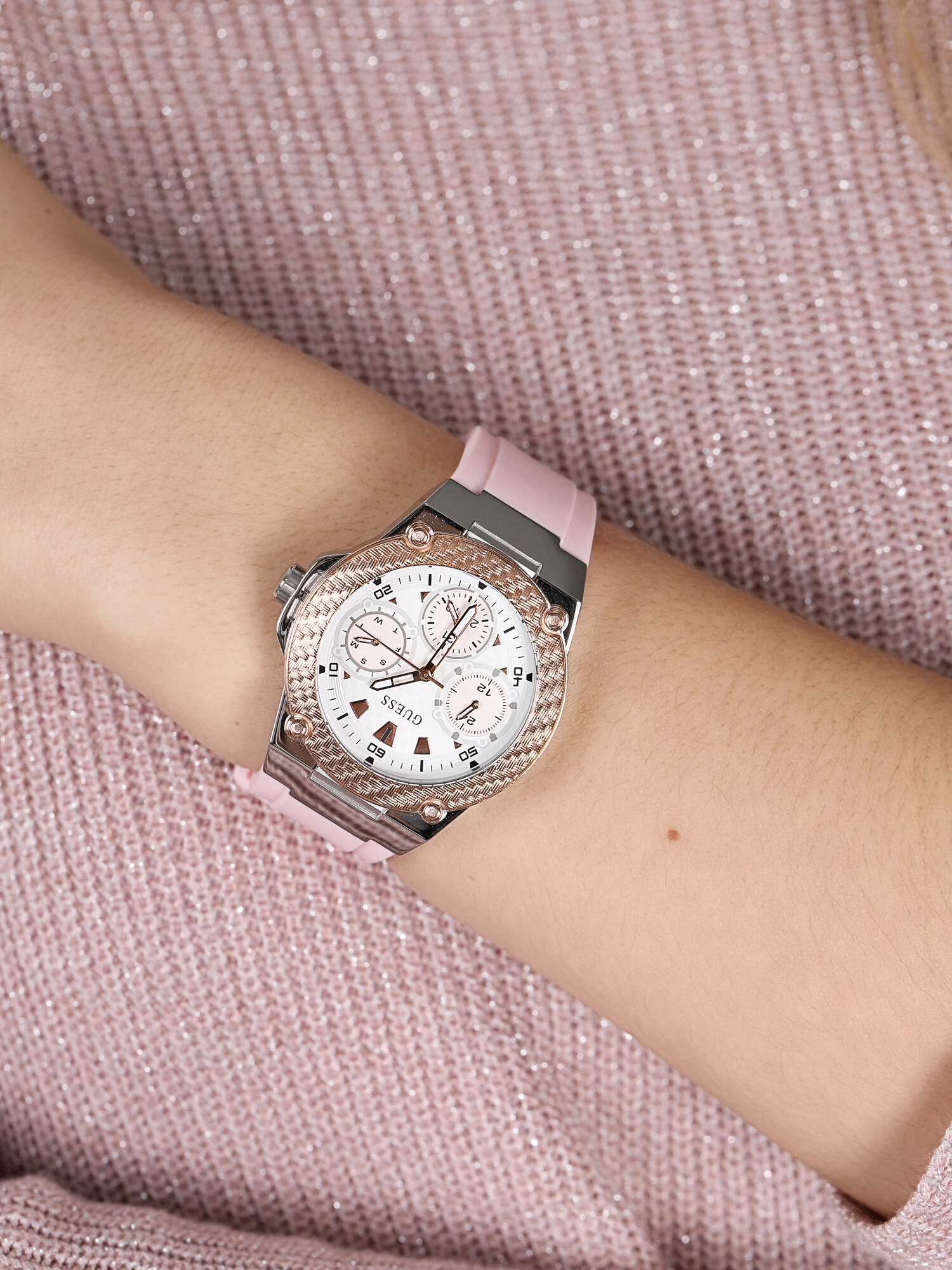 Guess W1094L4 Pasek zegarek damski fashion/modowy mineralne - miniatura 3