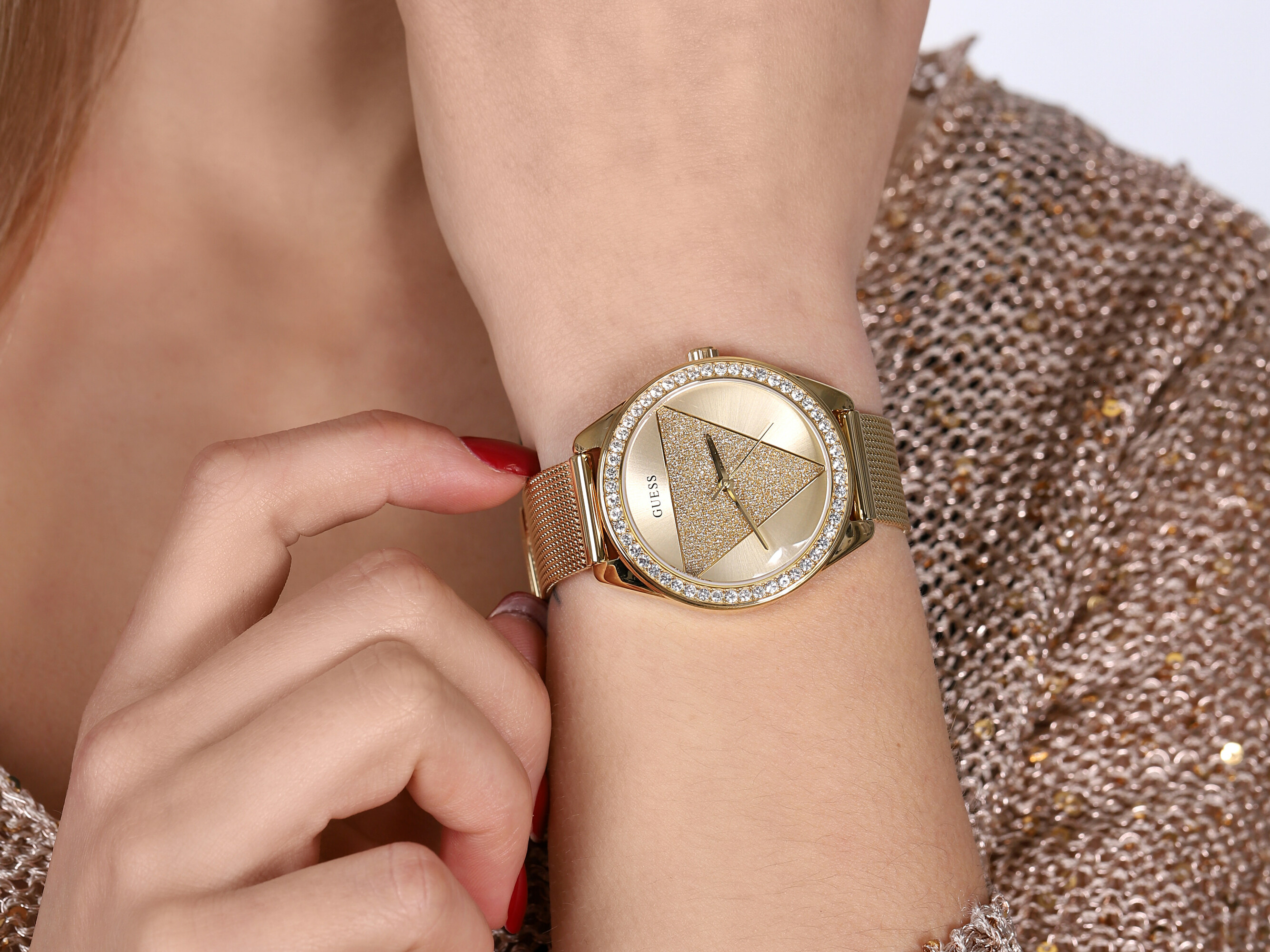 Guess W1142L2 zegarek złoty fashion/modowy Bransoleta bransoleta - miniatura 4