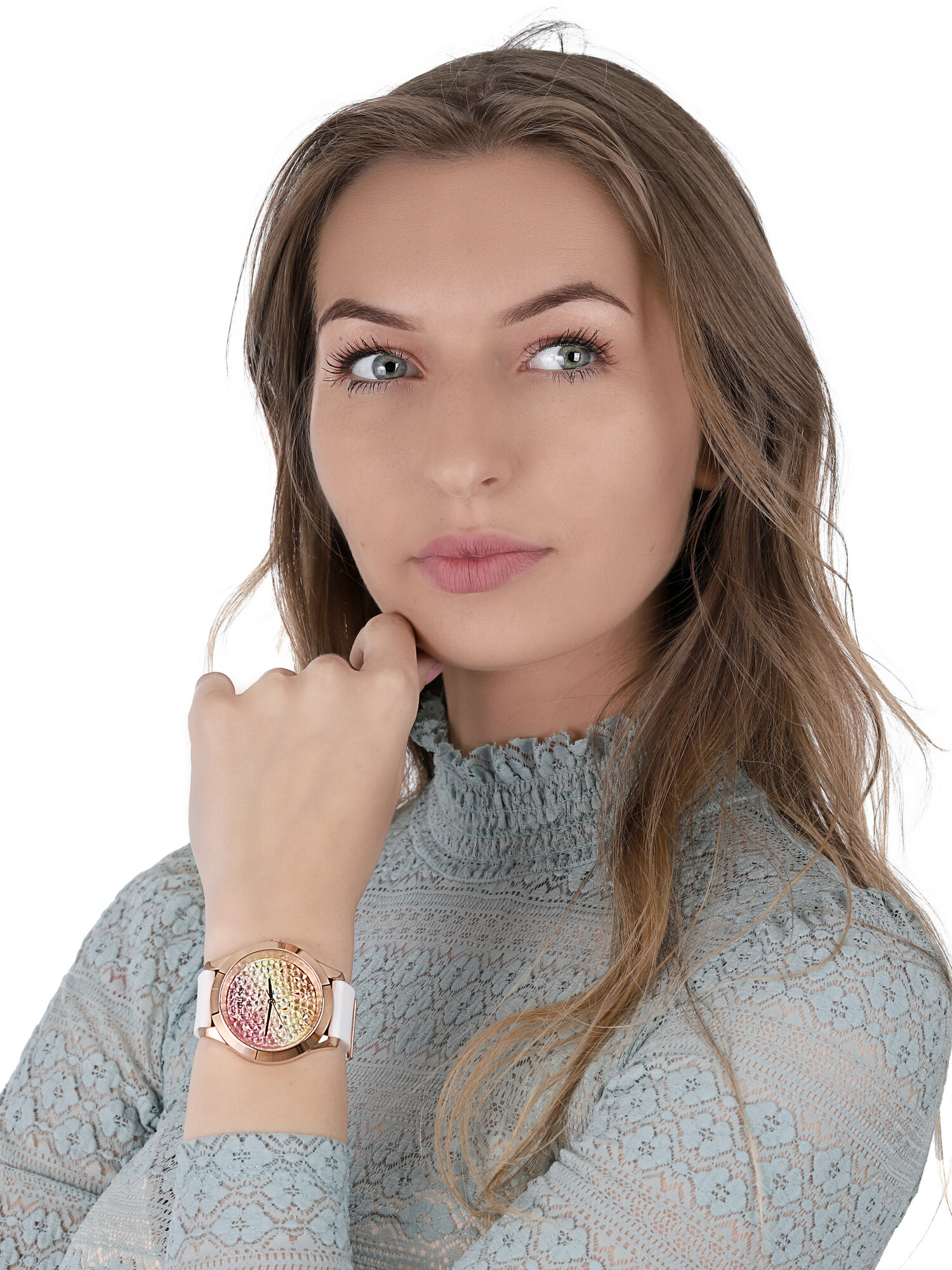 Guess W1223L3 Pasek zegarek damski fashion/modowy mineralne