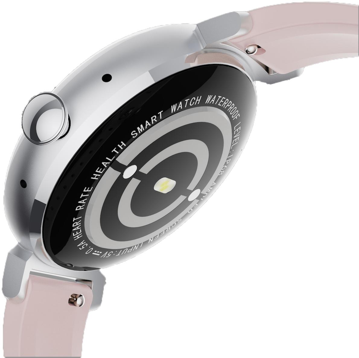 Hagen HB19111539 HB19 Srebrny na Różowym Pasku zegarek klasyczny Smartwatch