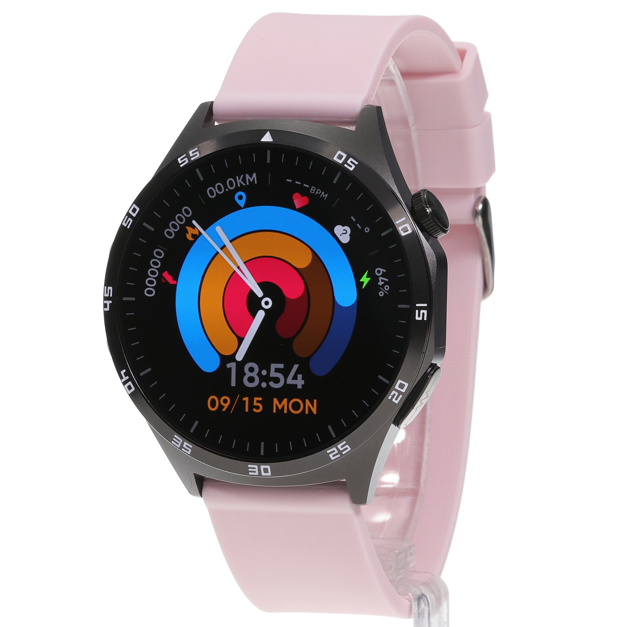 Hagen HB2714539 HB27 Czarny na Różowym Pasku zegarek sportowy Smartwatch - miniatura 3